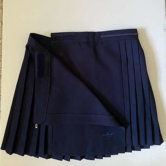 Adidas Vintage Tennis Pleated Wrap Mini Skirt Navy Blue Women’s size 14. - Picture 6 of 10